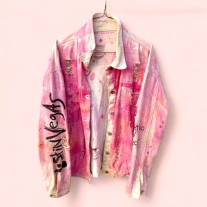 LOSTINVEGAS CUSTOM WHITE DENIM JACKET